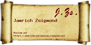 Jamrich Zsigmond névjegykártya