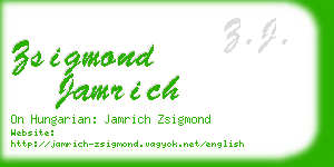 zsigmond jamrich business card